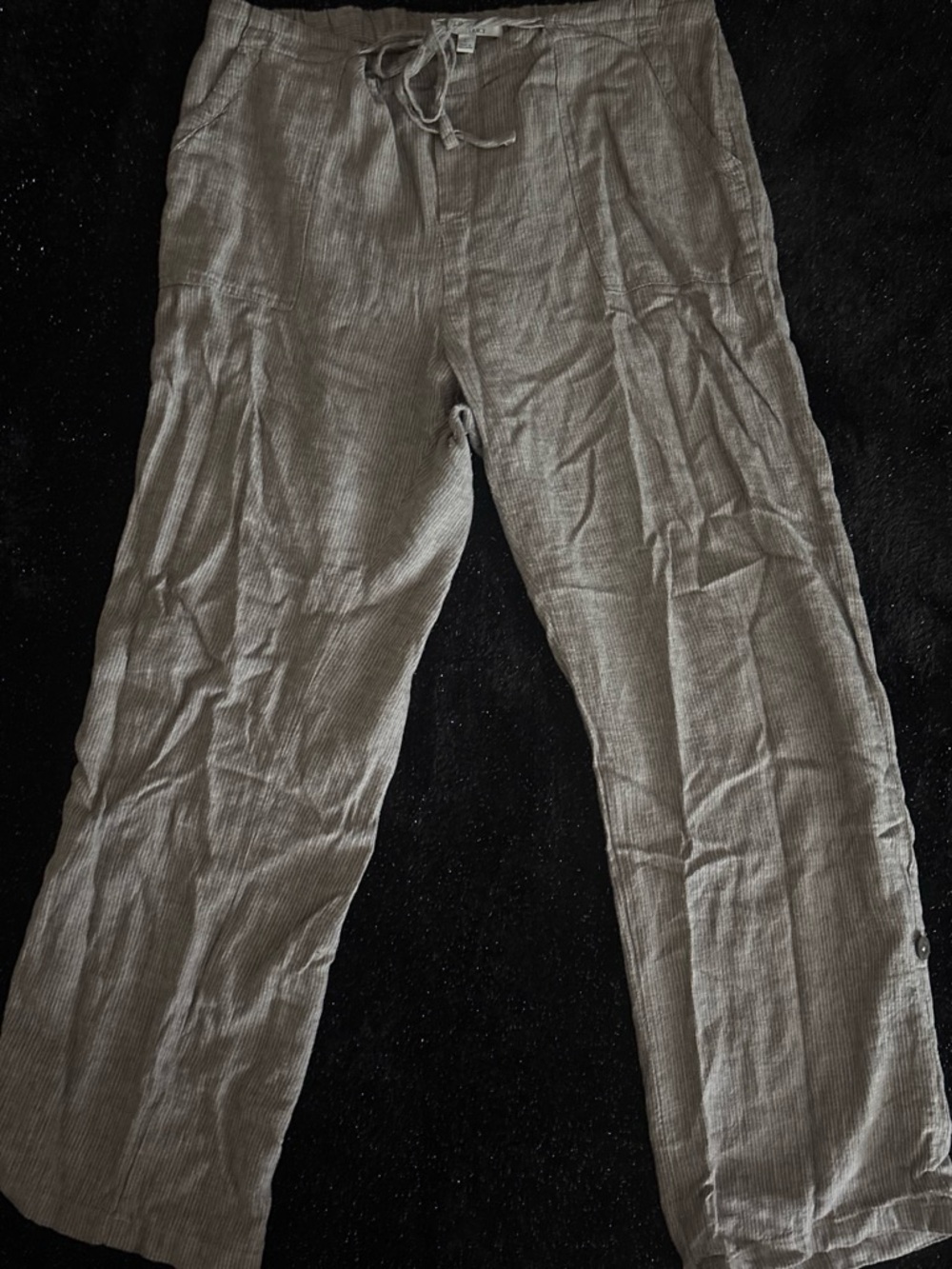 Ellen Tracy Women’s Light Gray Drawstring Joggers
